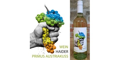 Händler - PLZ 7161 (Österreich) - Primus Austriakuss. Frisch, spritzig und fruchtig mit belebender Säure und angenehmer Restsüße. - Wein Haider