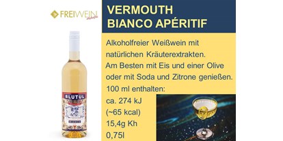 Händler - bevorzugter Kontakt: Online-Shop - Fürnitz - Unser alkoholfreier Vermouth Bianco - Alkoholfreier Weingenuss - Bernhard Huber