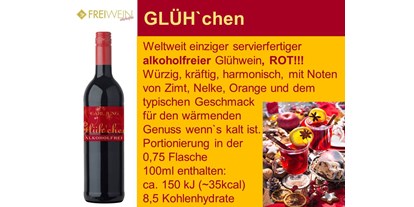 Händler - bevorzugter Kontakt: Online-Shop - Fürnitz - Unser alkoholfreier Glühwein - GLÜH`chen - Alkoholfreier Weingenuss - Bernhard Huber