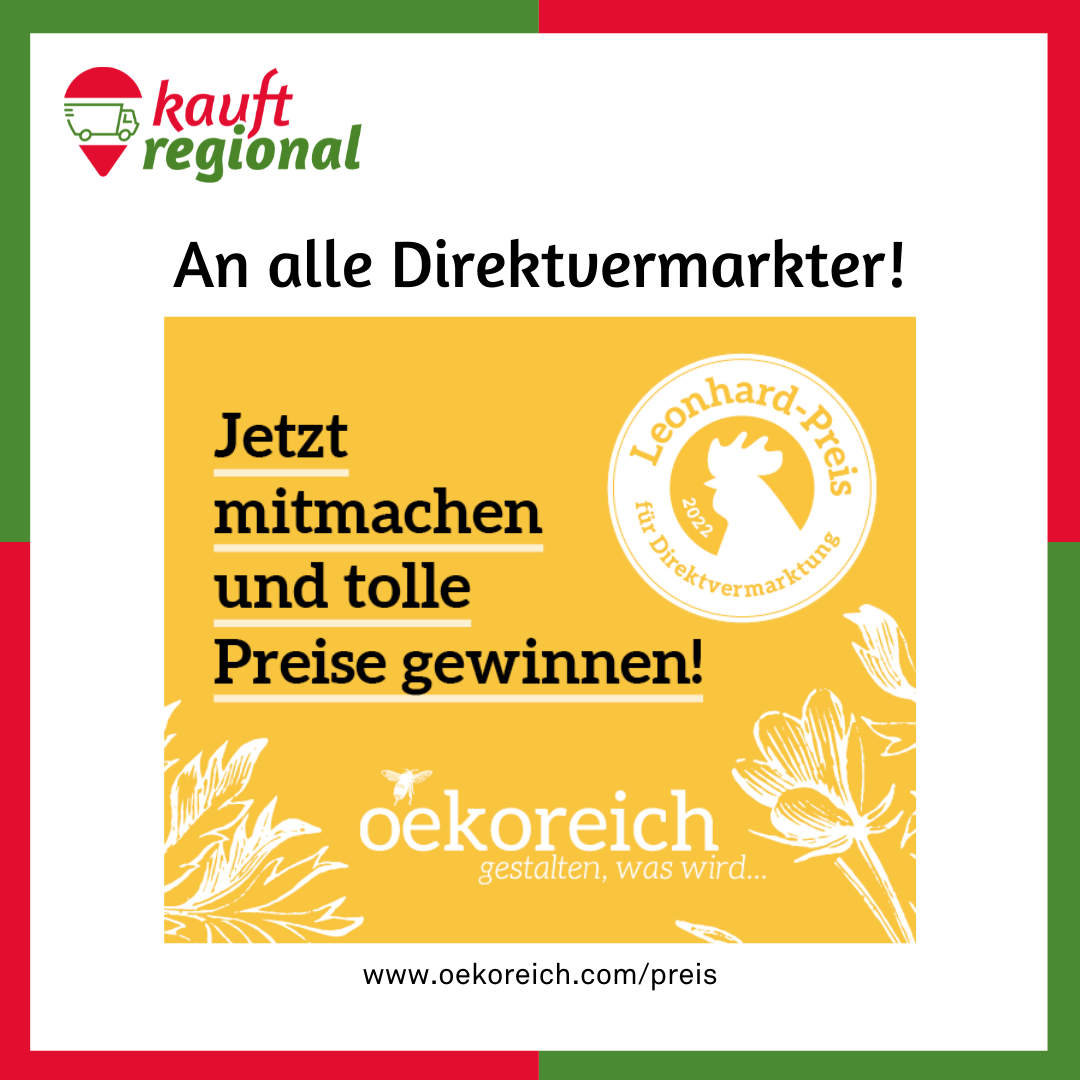 Leonhard-Preis für Direktvermarktung 2022 - kauftregional.at