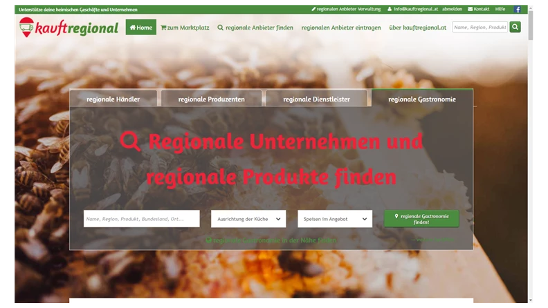 Wegen zweitem Lockdown: kauftregional erweitert das Angebot für regionale Unternehmen - kauftregional.at