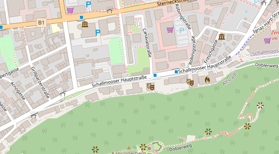 regionaler Händler auf Satellitenbild