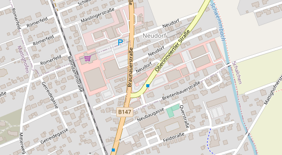 regionaler Händler auf Satellitenbild