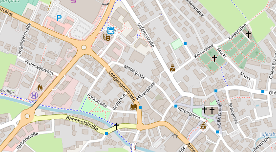 regionaler Händler auf Satellitenbild