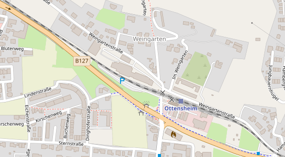 regionaler Händler auf Satellitenbild