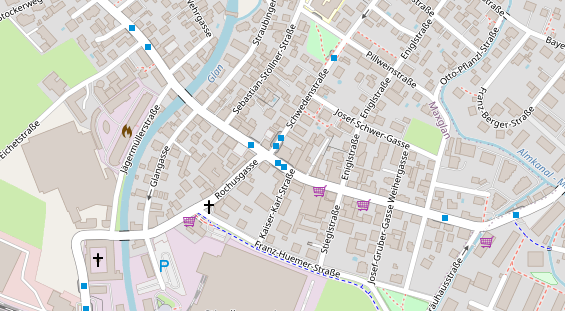 regionaler Produzent auf Satellitenbild