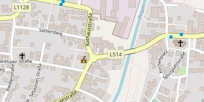 regionaler Produzent auf Satellitenbild
