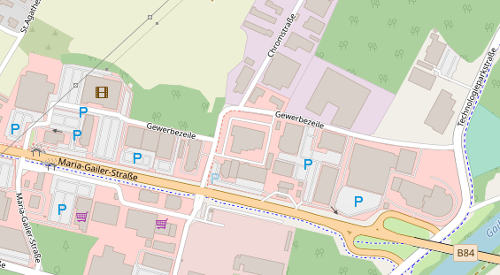 regionaler Produzent auf Satellitenbild