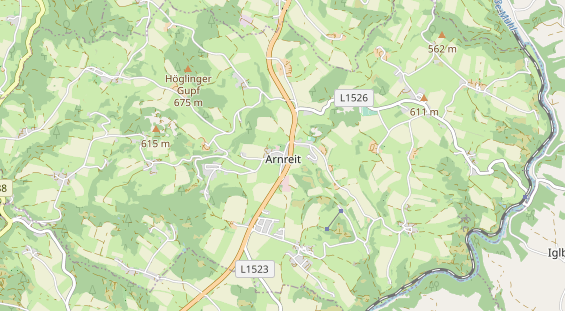 regionales Gasthaus auf Karte