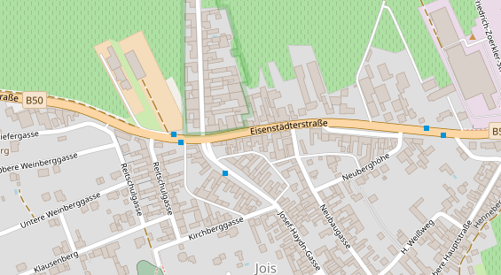 regionaler Händler auf Satellitenbild