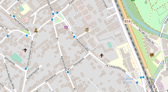 regionaler Produzent auf Satellitenbild