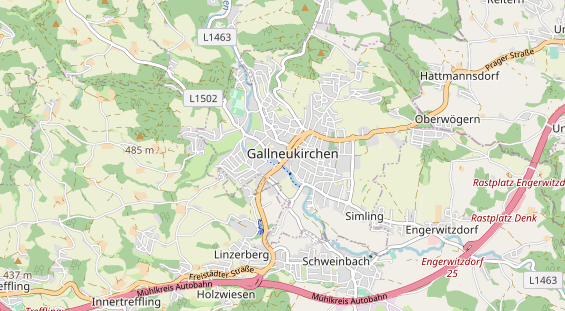 regionales Gasthaus auf Karte