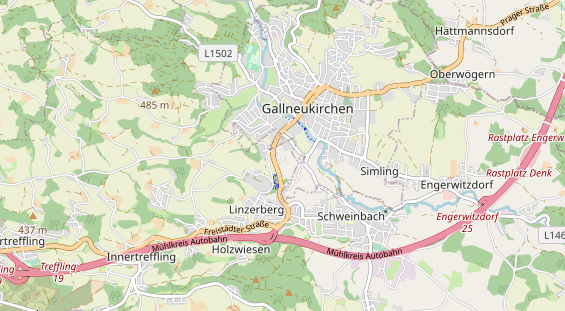 regionales Gasthaus auf Karte