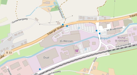 regionaler Händler auf Satellitenbild