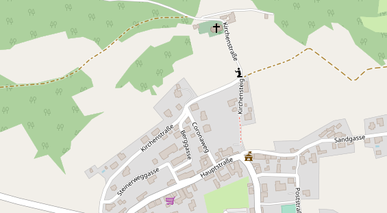 regionaler Händler auf Satellitenbild