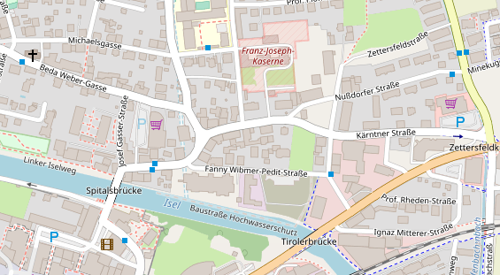 regionaler Händler auf Satellitenbild