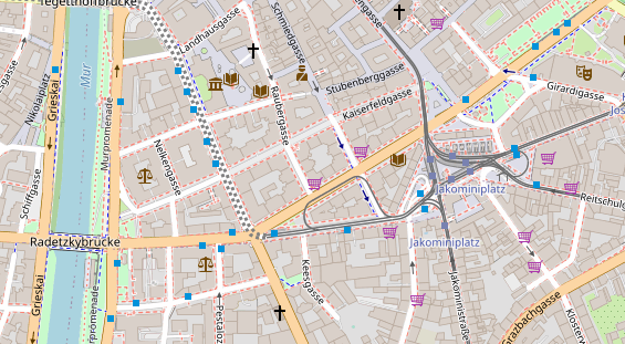 regionaler Händler auf Satellitenbild
