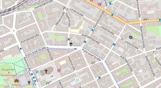 regionaler Händler auf Satellitenbild