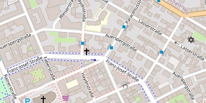 regionaler Händler auf Satellitenbild