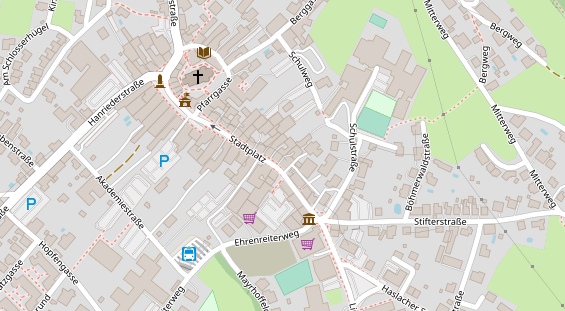 regionaler Händler auf Satellitenbild