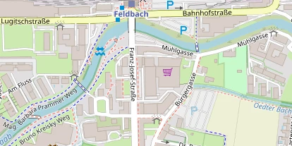 regionaler Händler auf Satellitenbild