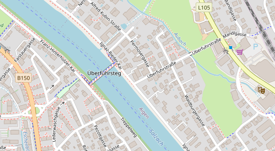 regionales Gasthaus auf Satellitenbild