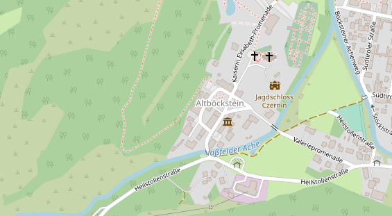 regionales Gasthaus auf Satellitenbild