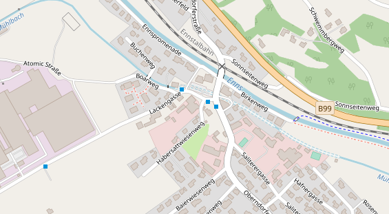 regionales Gasthaus auf Satellitenbild