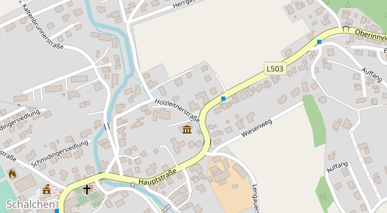 regionales Gasthaus auf Satellitenbild