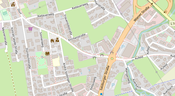 regionaler Dienstleister auf Satellitenbild