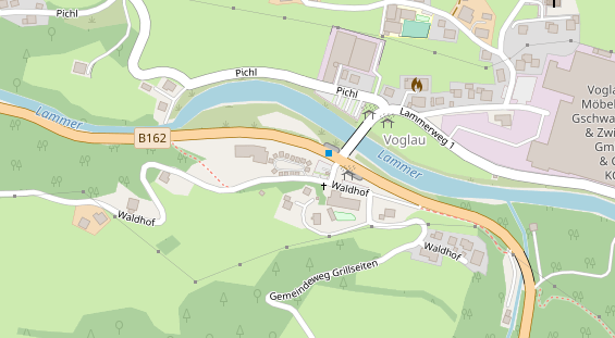 regionaler Dienstleister auf Satellitenbild