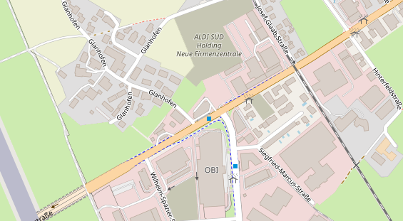 regionales Gasthaus auf Satellitenbild