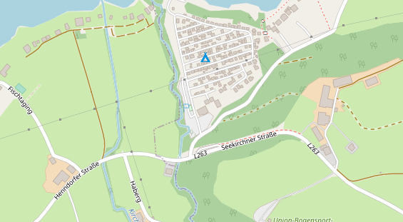 regionales Gasthaus auf Satellitenbild