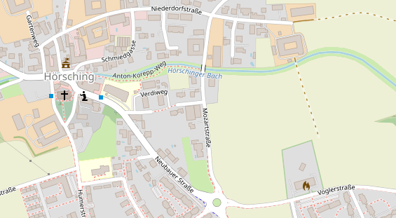 regionaler Händler auf Satellitenbild