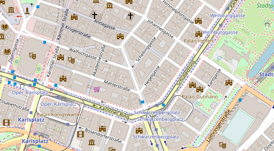 regionaler Händler auf Satellitenbild