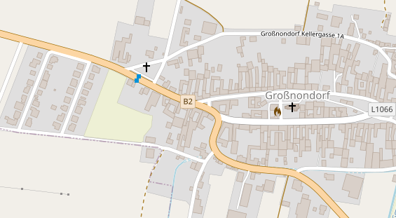 regionaler Händler auf Satellitenbild