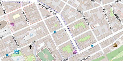 regionaler Händler auf Satellitenbild