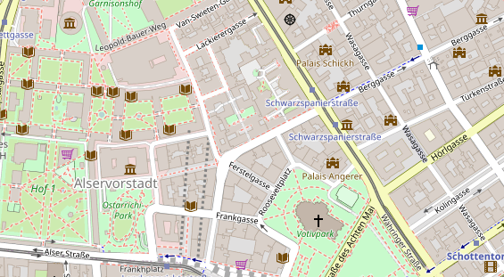 regionaler Händler auf Satellitenbild