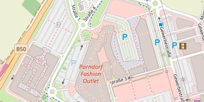 regionaler Händler auf Satellitenbild