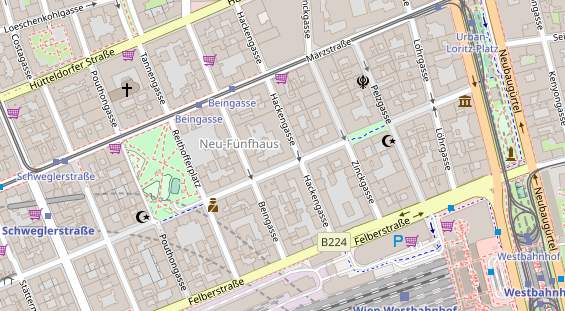 regionaler Dienstleister auf Satellitenbild