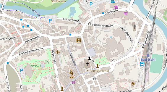 regionaler Händler auf Satellitenbild