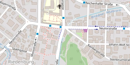 regionaler Händler auf Satellitenbild