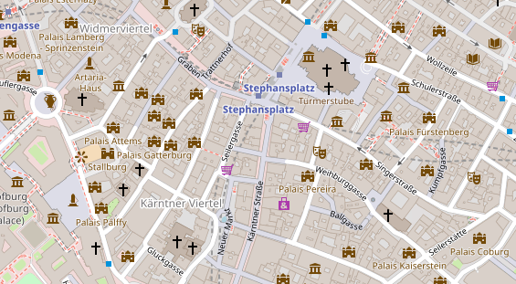 regionaler Händler auf Satellitenbild