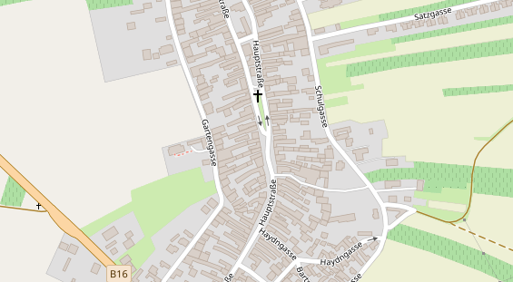 regionaler Händler auf Satellitenbild