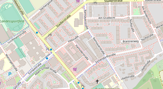 regionaler Händler auf Satellitenbild