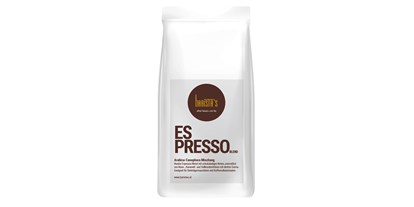 Händler - überwiegend Fairtrade Produkte - PLZ 8010 (Österreich) - Runder Espresso Blend mit schokoladigen Noten, unterstützt von Nuss- , Karamell- und Vollkornbrottönen mit dichter Crema. Geeignet für Siebträgermaschinen und Kaffeevollautomaten. - Barista’s Kaffee 