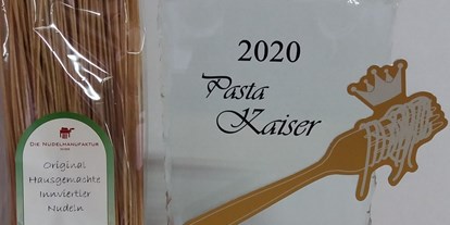 Händler - Art der erstellten Produkte: Lebensmittel - Oberösterreich - Pasta Kaiser 2020 bei der Messe Wieselburg (Bio Dinkel Spaghetti)
Nudelmanfaktur Huber - Nudelmanufaktur Huber