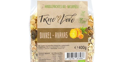 Händler - Art der erstellten Produkte: Lebensmittel - Permannsberg - Bio-Dinkel-Ananas-Müsli - Riegelfabrik GmbH
