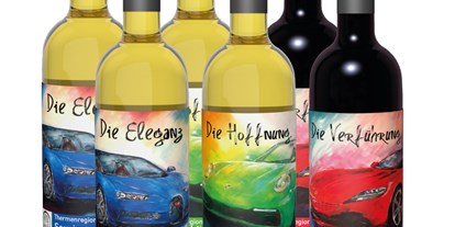 Händler - Mindestbestellwert für Lieferung - Sortiment
je 2 Flaschen von allen 3 Sorten

6 Flaschen 52,80 Euro (7,80) - Weinbau Waldhäusl Sooß