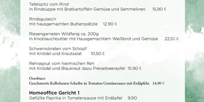 Händler - überwiegend regionale Zutaten - Holzpoint - Aktuelle Speisekarte auf www.hitzl.at - Wirtshaus zur Westbahn